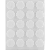 Drsnik iz filca samolepilni o17 x 3 mm bel 20 kos