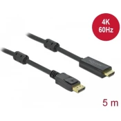 DisplayPort - HDMI kabel 5m 4K 60Hz Delock