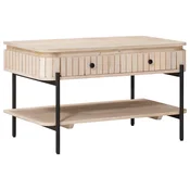 Rucni stolic za kavu Bijela 85 x 45 x 50 cm Cvrsto drvo manga