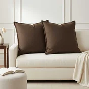 vidaXL Prevleka za blazino 6 kos HOUTEN Rjava 65 x 65 cm Lažni lanu