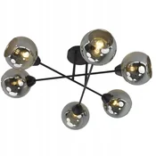 VISEČA STROPNA SVETILKA LESTENCI BALLS črna MODERNA LED mlečna stropna svetilka