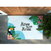 tulup.si Predpražnik s potiskom Home sweet home Toucan in flamingo 150x100 cm
