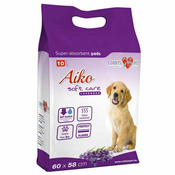 Pasje podloge s sivko AIKO Soft Care 10 kosov - 60x60 cm