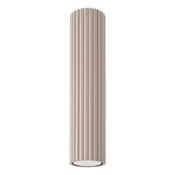 SOLLUX lighting Moderna stropna svetilka taupe okrogla valovita cev 30 cm 1xGU10 10W KARBON Sollux Lighting