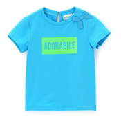 Original Marines majica KR DBP1080NF_Turchese01 D turkizna 6-9 MONTHS