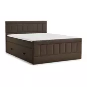 Rjava boxspring postelja s prostorom za shranjevanje 160x200 cm Caya – Maison de Reve