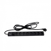 Razvodni PDU panel 19/1U sa 8 uticnica PDU-8SP-1U crni