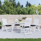 Vidaxl Blazine za stole 4 kosi črne 40x40x7 cm oxford tkanina