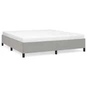 Vidaxl Posteljni okvir brez vzmetnice svetlo siv 160x200 cm blago