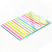 shumee Kuhinjska večnamenska dekorativna steklena plošča z barvnimi črtami 80x52 cm