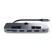 SATECHI Aluminum Type-C CLAMP PRO Hub (3x USB 3.0,MicroSD) - Space Grey