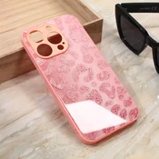 Torbica Shiny glass za iPhone 15 Pro 6.1 roza