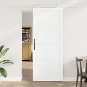 vidaXL Drsna vrata 86 x 211 cm Inženirski les Bela