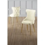 HANAH HOME Set stolica (4 komada) Alpa Cream Gold
