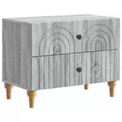vidaXL Nočna omarica Siva Sonoma 62 x 34,5 x 48 cm Inženirski les