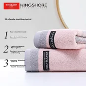 King Shore Set peškira, 68x33cm, 3 komada, Roze