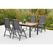 Gardenson VRTNA GARNITURA SIENA aluminij barve grafita, siva