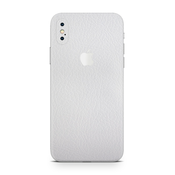 Skin za iPhone X EXO® by Optishield - white leather (Back only)