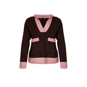 Trendyol Brown Color Block Knitwear Sweater