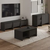 Laris - Anthracite Anthracite Living Room Furniture Set