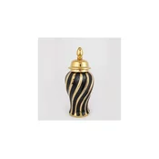 Keramična vaza 36,5x16 cm zlata/črna