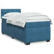 vidaXL vidaXL Box spring postelja z vzmetnico temno modra 80x200 cm žamet, (21309992)