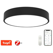 Stropna svetilka IMMAX NEO RONDATE SLIM SMART 80 x 7 cm 65 W črna z Zigbee 3.0, podporo TUYA
