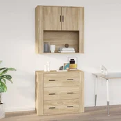 Stenska omarica sonoma hrast 80x33x80 cm inženirski les