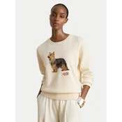 LAUREN RALPH LAUREN Pulover 200B27841001 Svetlo bež Relaxed Fit