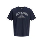JACK & JONES Majica JJEDENVER temno modra / bela