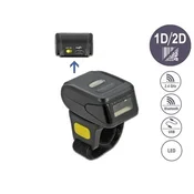 Bar code čitač DELOCK 90508 Ring Scanner, 1D i 2D, laserski, micro USB, BT, crni