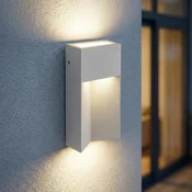 Lucande LED-stenna svetilka za zunanjo uporabo Kaholo, svetlo siva, CCT, IP44 - Sodobni - Aluminij