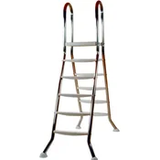 Legirano jeklo - postavitvena lestev za bazene višine 135 cm - 5 + 5 stopnic