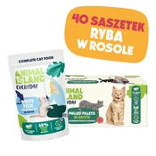 Mokra hrana za macke ANIMAL ISLAND bijela riba u juhi 40x85g