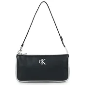Calvin Klein Torba za čez ramo Contrast Logo Convertible  črna / bela