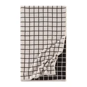 Črna/bež bombažna brisača 90x150 cm Grid – Jotex