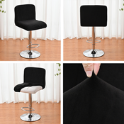 INF Raztegljiva prevleka za barski stol Black, (21297352)