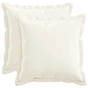 vidaXL Prevleka za blazino 2 pcs HOUTEN Bela 50 x 50 cm Lažni lanu