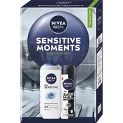 Nivea Muški kozmeticki set Sensitive moments, Dezodorans 150ml + gel za tuširanje 250ml