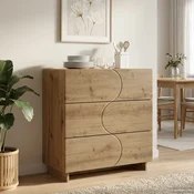 vidaXL Komoda Artisan hrast 70 x 38 x 75 cm Konstruiran les
