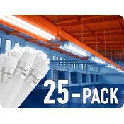 V-TAC LED cev T8 18W, 1850lm, 120cm, G13, CREE čip, NANO plastika/25-PACK! Barva světla: Topla bela