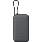 Xiaomi Power Bank 20000mAh (ugrađeni kabel) GL tamnosivi