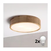 Brilagi - LED plafonsko svetlo CARVALHO MODERN 2xE27/60W/230V precnik 37,5 cm hrast
