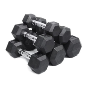 Komplet gumiranih uteži 2,5 - 10 kg (4 para)