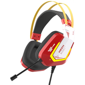 Gaming headphones Dareu EH732 USB RGB, red (6950589911799)