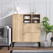 Hanah Home Komoda Ewa 100x125x35cm Hrast
