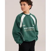 WE Fashion Pulover temno zelena/bela