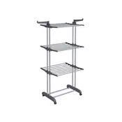 Songmics Stojalo za sušenje perila 64x126x172 cm Sivo