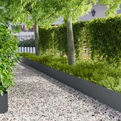 vidaXL Robovi trave 20 kos 100 x 22 cm Jeklo Antracit