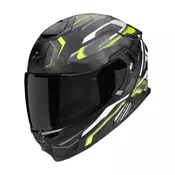 Karbonska motoristična čelada Scorpion EXO-GT SP Air Augusta, črna/rumena